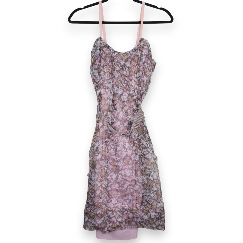 BCBG MAXAZRIA Runway Dress Size XXS Purple 100% Silk Party Cocktail Mini Dress